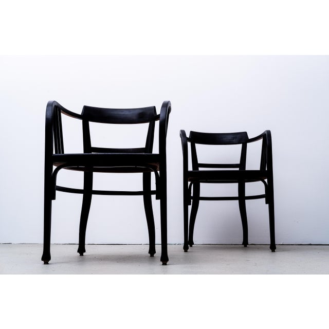 Object: armchair (2 copies available) design: based on gustav siegel model 715/f, vienna around 1899 model number: see...