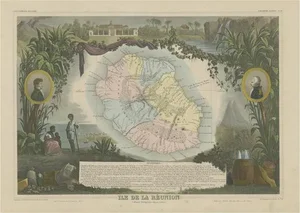 Antique Map of Bourbon