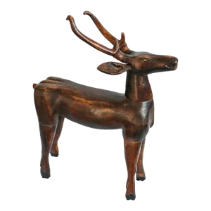 Mid 20th Century Javanese Wood Deer
