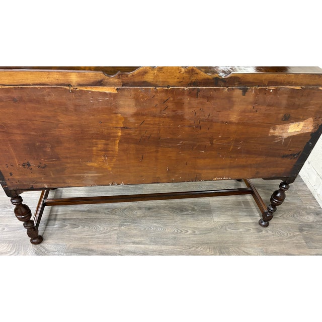 Vintage Jacobean or Tudor Revival Style Carved Sideboard Server Console Buffet For Sale - Image 14 of 15