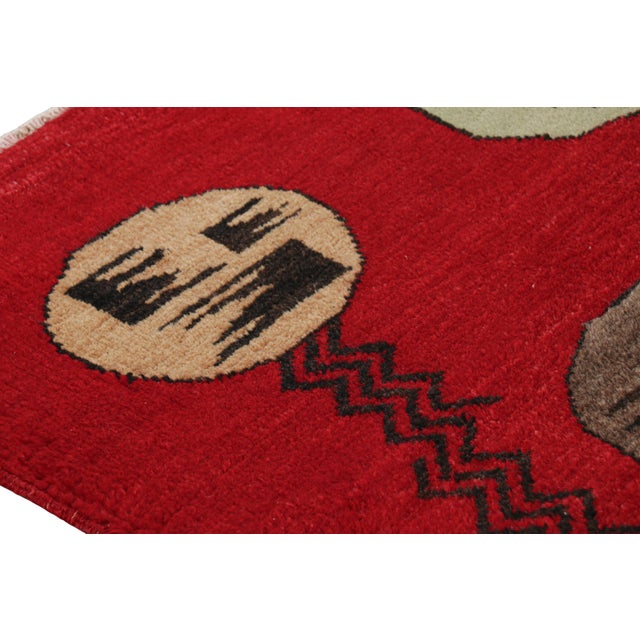 Vintage Turkish Rug in Red With Colorful Geometric Medallions, From Rug & Kilim For Sale In New York - Image 6 of 8