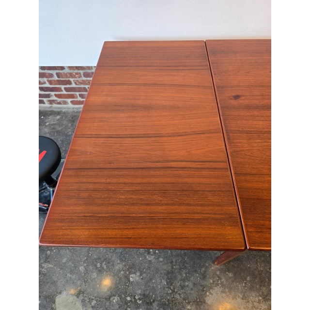 Peter Hvidt & Orla Mølgaard for John Stuart Teak Drawleaf Dining Table MCM Vintage Danish For Sale - Image 6 of 16
