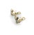 1990s Vintage14K Gold Pave Diamond X Earrings, A Pair For Sale - Image 5 of 8