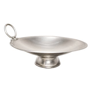 Art Deco French Stainless Steel Centerpiece Fruit Bowl, 1960s For Sale