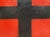 Original enamel painting on canvas by Hohn Sparacio. Depicting a large black cross shape on a red back-ground. Measuring...