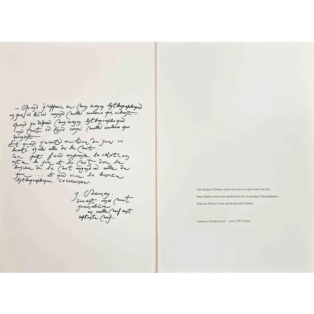 Lithographic passages is a lithograph by Jacques Chemay (1938-1996) inserted in a compartment with a few lines from the...