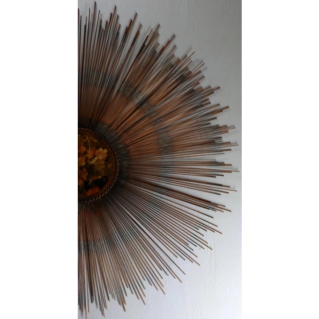 Mid-Century Modern Style Sunburst Mirror For Sale - Image 4 of 7
