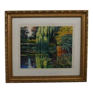 Mid 20th Century Le Petit Etang De Claude Monet Lithograph by Claude Cambour (254/350), Framed