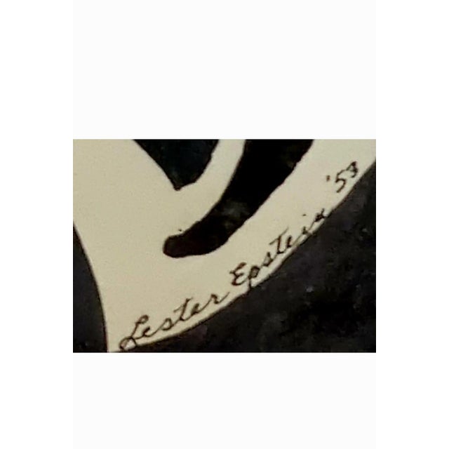 Lester Epstein, Abstract Expressionist, 1953, Mixed Media For Sale - Image 4 of 6