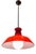 Red Murano Glass Pendant Lamp, 1950s For Sale