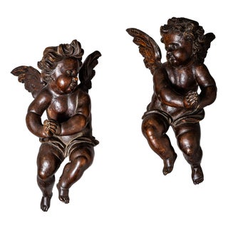 Baroque Angels, 1700s, Set of 2 For Sale