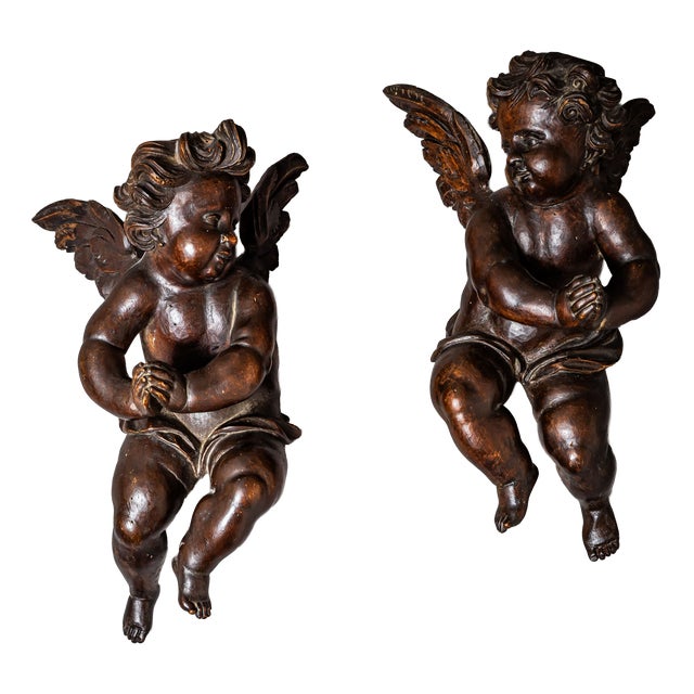 Baroque Angels, 1700s, Set of 2 For Sale