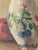 Late 20th Century Vintage Moody Still-Life Oil Painting Apples & Pears on a Farmhouse Table- For Sale - Image 5 of 14