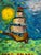 Serg Graff "Luna Maris" Seascape Acrylic Painting Moonlit Ship Nautical Art For Sale In Jacksonville, FL - Image 6 of 9