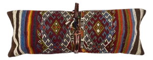 12"x35" Hand-Woven Kilim Cushion Cover. Vintage Pillowcase. Lumbar Pillow Cover