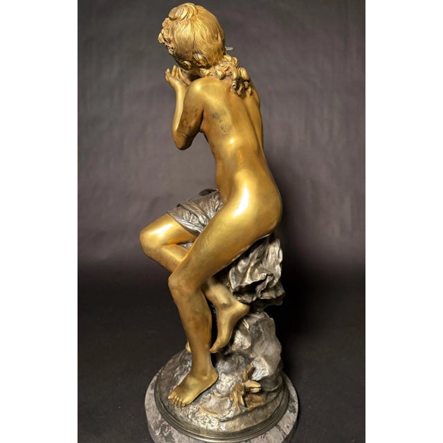 Metal Late 19th Century Exotic Gilt And Silvered Bronze By Mathurin Moreau For Sale - Image 7 of 9