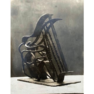 Marc Vaux, Vintage Silver Gelatin Photograph Jacques Lipchitz Bronze Sculpture Photo Signed, 1928 For Sale