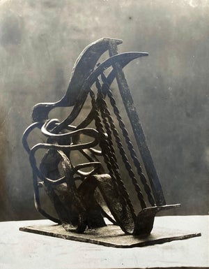 Marc Vaux, Vintage Silver Gelatin Photograph Jacques Lipchitz Bronze Sculpture Photo Signed, 1928