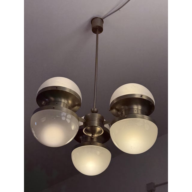 Mid-Century Modern Tetraclio 6-Light Chandelier attributed to Sergio Mazza for Artemide, 1960s For Sale - Image 3 of 9