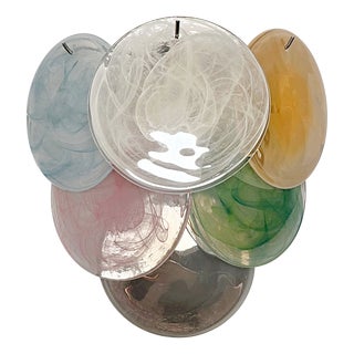 Alabaster Glass Wall Sconces, 1990s, Set of 2 For Sale