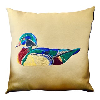 The Mallard: Country Accent Decorative Pillow by Pierre d'Argent For Sale