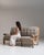 This 1970s Brutalist oak upholstered sofa from France is made in carved oak with soft gray cushions and chunky turned...