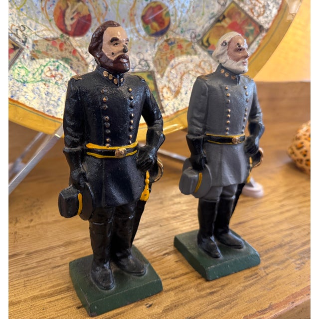 Ulysses S. Grant and Robert E. Lee Civil War General Bookends, Set For Sale - Image 10 of 12