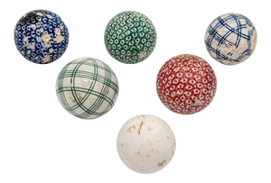 Late 19th Century Rug Balls - Set of 6