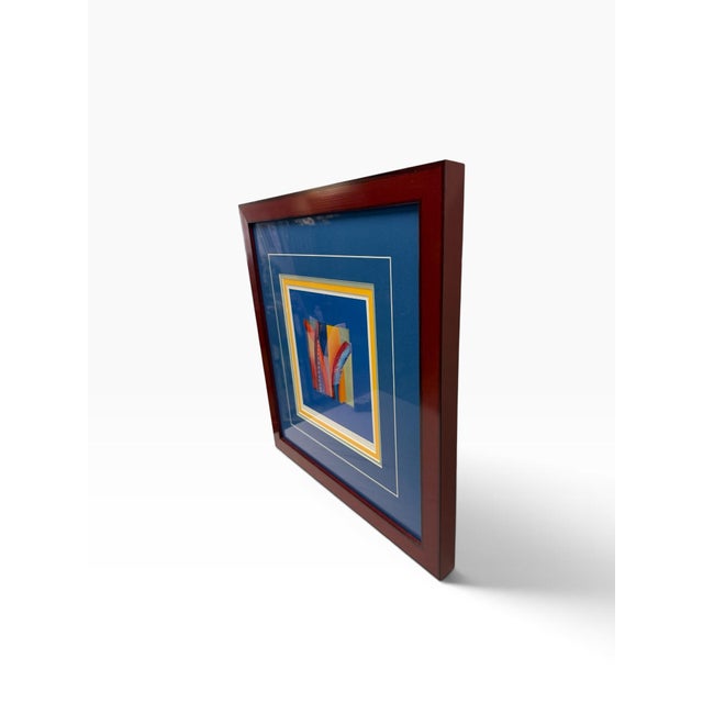 2010s Philippa Tunstill Signed "Blue Fandango" Large Framed Abstract Print For Sale - Image 5 of 7