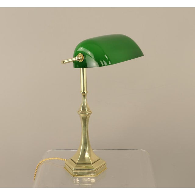 Metal Art Deco German Brass Desk Lamp, Berlin, 1920s For Sale - Image 7 of 12