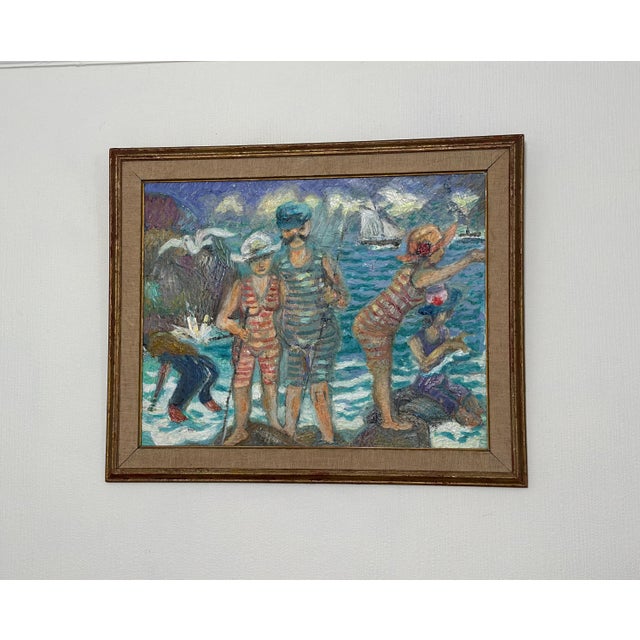 Original Swedish Oil on Panel – “Summer” by Lars Ljungquist – Dated 2008 – Vintage & Framed – 61.5 × 75 cm (24.2" × 29.5")...