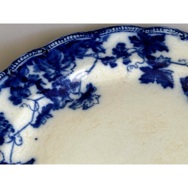 Antique Aesthetic Ridgway Flow Blue Lonsdale Pattern Platter, Circa 1890s For Sale - Image 4 of 12
