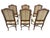 French Vintage French Style Wood and Plaid Upholstered Dining Chairs- A Set of 6 For Sale - Image 3 of 11