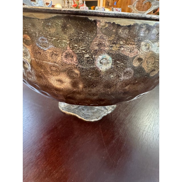 Early 21st Century Rustic Andrea by Sadek Silver-Plated Elk Head Punch Bowl With Ladle For Sale - Image 5 of 9