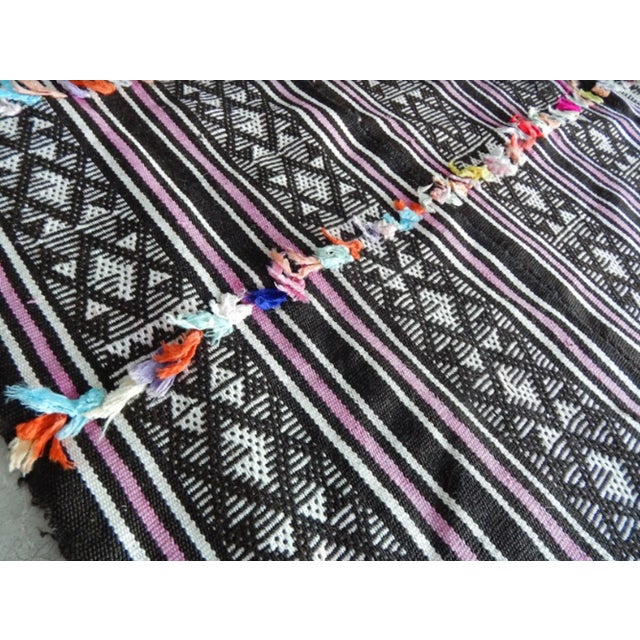 1970s Vintage Primitive Rug Hand Woven Cotton Anatolian Kilim Rug - 5′8″ × 7′8″ For Sale - Image 5 of 10