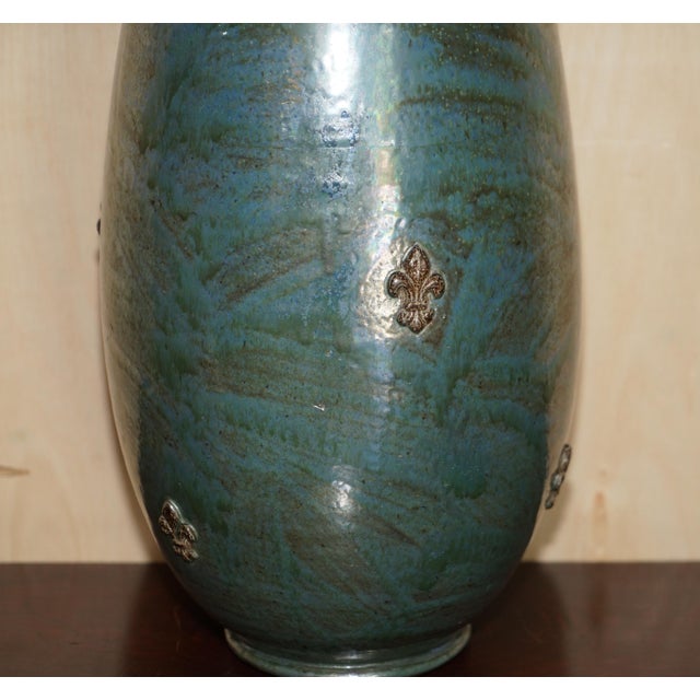 Ceramic Deer Ceramic Stoneware Vase by Roger Guerin, 1930s For Sale - Image 7 of 14