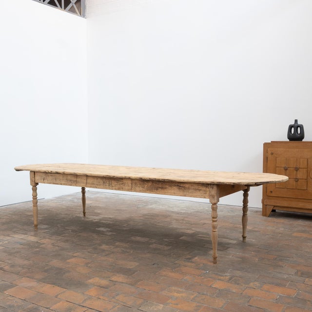 Large Wooden Communal Table, 20th Century, 1900 For Sale - Image 9 of 12