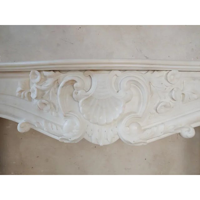 19th Century Mantlepiece of White Statuary in Bianco Carrara Marble For Sale - Image 9 of 10