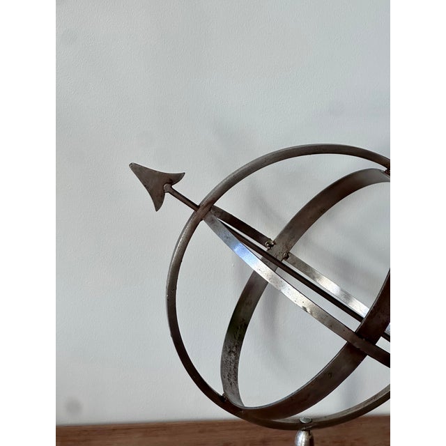 Vintage Mid-Century Armillary Sphere | Metal Celestial Sculpture For Sale - Image 15 of 17