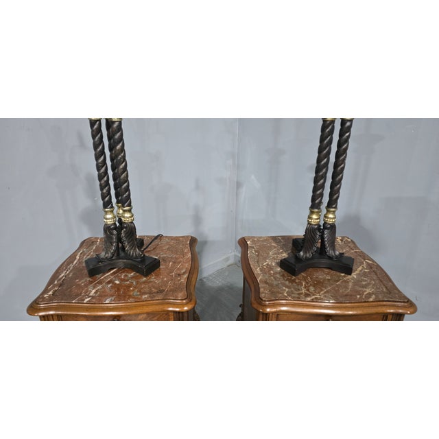 Twisted Table Lamps, 1950s, Set of 2 For Sale - Image 6 of 7