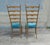 High style 1950's Italian exaggerated ladder back chairs manner of Gio Ponti all original including the finish and...