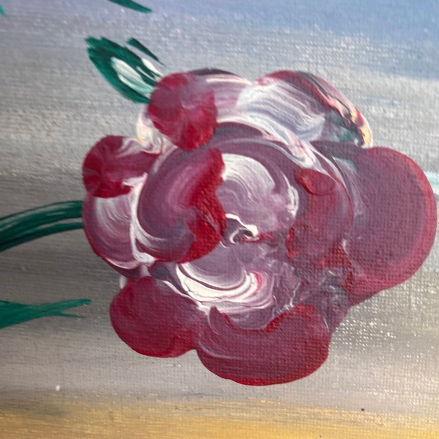 Sky Blue Still Life Oil Painting For Sale - Image 8 of 10