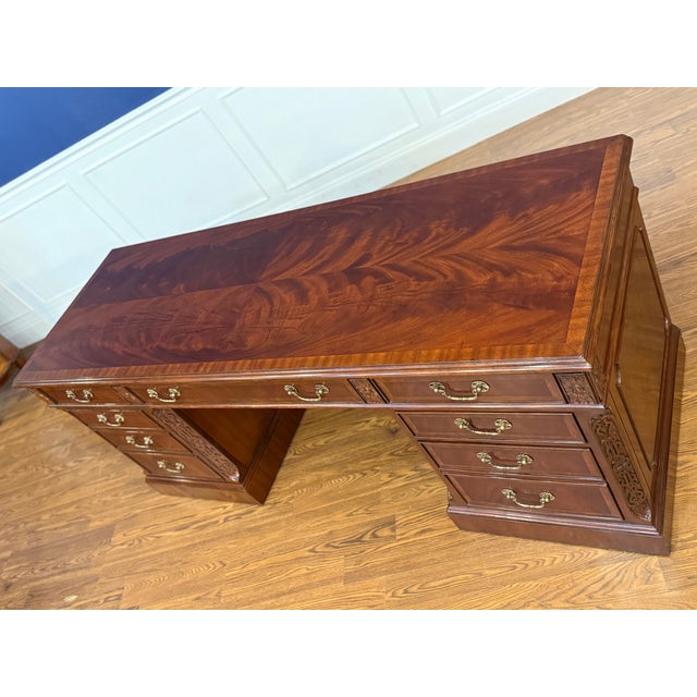 Brown Traditional Mahogany Credenza by Leighton Hall - Showroom Sample For Sale - Image 8 of 10