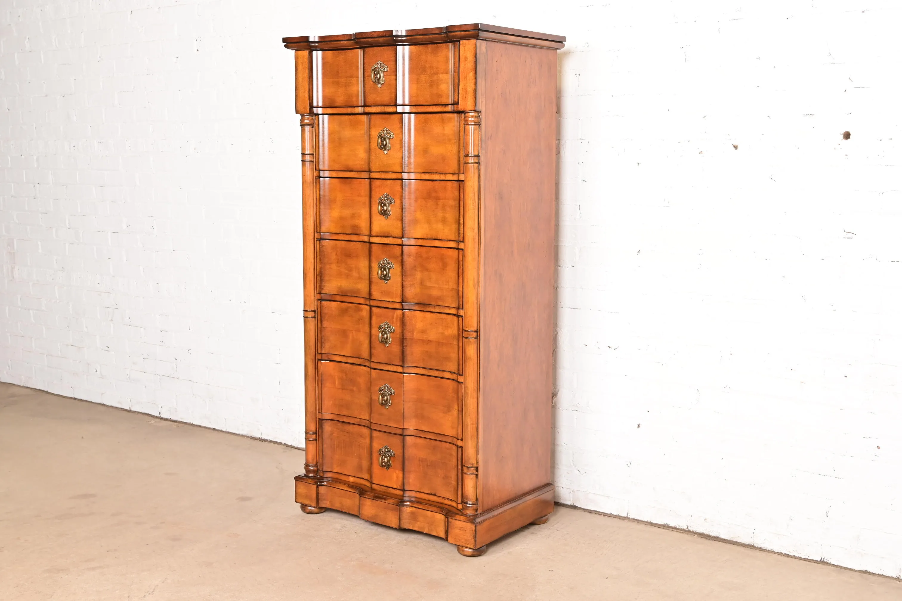 Drexel Heritage French Empire Carved Fruitwood Lingerie Chest or