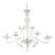 Mid 20th Century Baroque Style Cristallo Murano Five Arm Chandelier For Sale