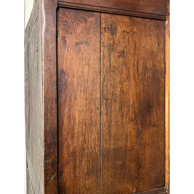Antique French Provincial Solid Oak Bonnetière Cabinet For Sale - Image 10 of 14
