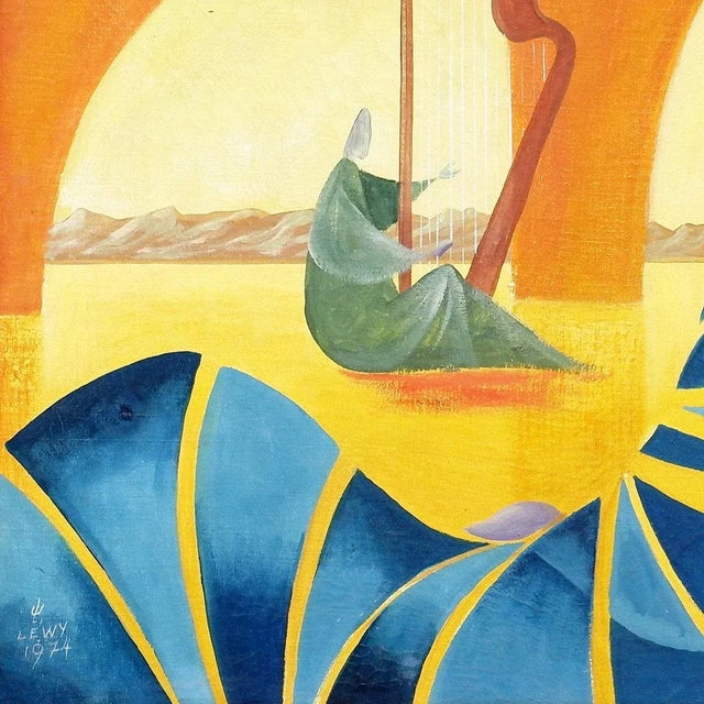 Walter Lewy 1905-1995, Surrealist Scene - signed and dated 1974. Surrealism - Symbolist Art Dimensions: 60 x 50.5 cm...