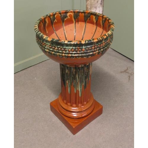 French Arts and Crafts Glazed Terracotta Jardiniere, 1960s For Sale - Image 4 of 8