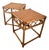 Bamboo Bedside Tables with Detailing, Set of 2 For Sale