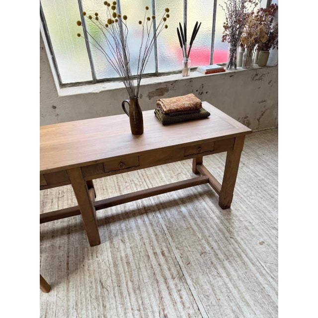 Drapery Table in Walnut, 1900 For Sale - Image 12 of 18